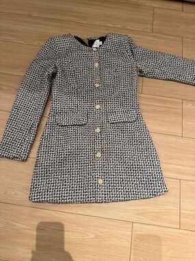 Hello Molly Black & White Tweed Jacket